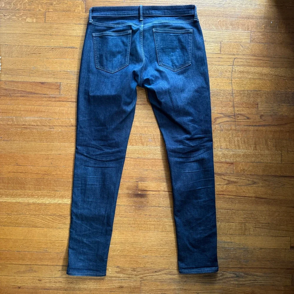 UNIQLO Men Jeans Dark Wash Slim Fit Cotton‎ Blend Size 35x34